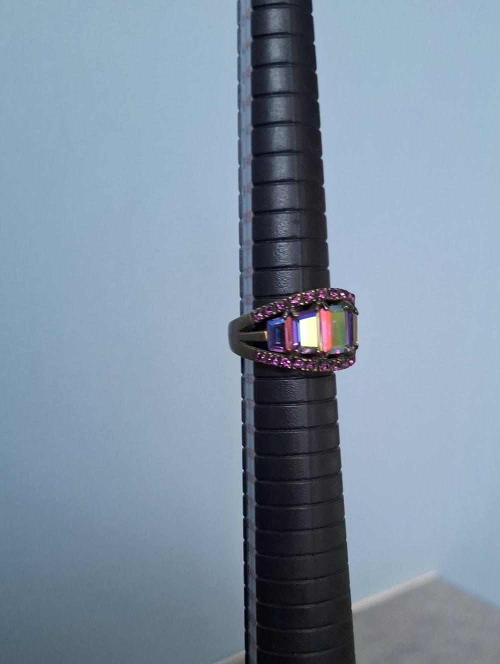 Kirks Folly Aurora Crystal Statement Ring in Iridescent and Purple